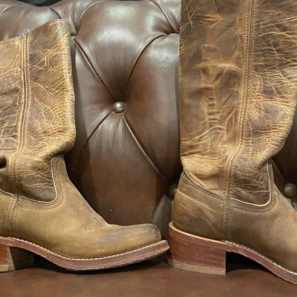 Frye Tan Leather Interior Boots
